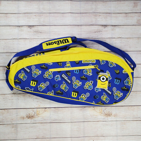 Wilson x Minions V3.0 Tennis Racket Bag Blue Yellow - Picture 1 of 5